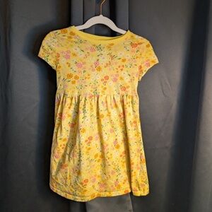 Old Navy Girls Everyday Cotton Dress - Yellow Floral - 5T